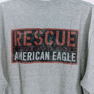 American Eagle Outfitters Rescue tee, Long Sleeve, Gray, Size Large